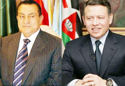 الملك يبحث هاتفيا مع الرئيس المصري التطورات العربية