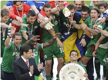 فولفسبورغ بطلاً للدوري الألماني