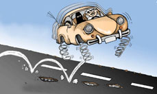 مطب أمام السفارة الكويتية يهدد حياة السائقين بالموت يا أمانة عمان