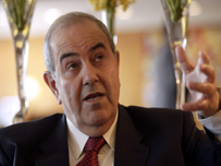 علاوي يتهم إيران بالتدخل لمنعه من ترؤس الحكومة العراقية