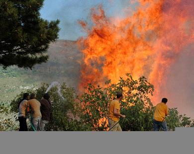حرائق اسرائيلية مفتعلة على الحدود .. الى متى؟