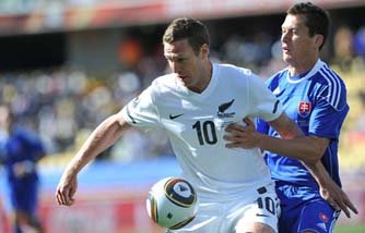 تعادل نيوزلندا مع سلوفاكيا في الدقيقة الأخيرة