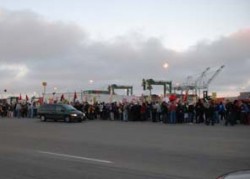 اعتصام في ميناء كندي لمقاطعة"اسرائيل"