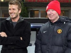 بيكهام إلى روني : أنت محظوظ بوجودك مع فيرجسون