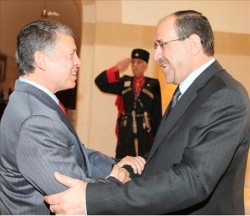 الملك يستقبل رئيس الوزراء العراقي