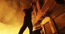 3 اصابات جراء حريق مخبز بصويلح نتج عن تسرب غاز