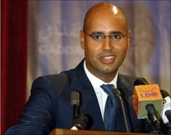 سيف القذافى يتوعد بفضح الدول العربية المعارضة لأبيه