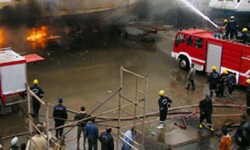 السيطرة على حريق في سوق الحلواني وسط البلد