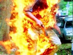 مواطن أحرق نفسه بالسبيرتو في رأس العين