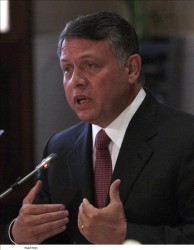 الملك يلتقي شخصيات فلسطينية ويرحب بمصالحة القاهرة