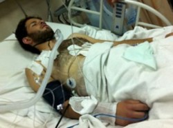 اعتصام امام الداخلية بعد تدهور صحة شاب اصيب باحداث الكرامة