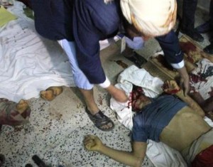 نظام صالح يرتكب مجزرة في اليمن