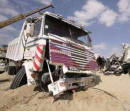 المفرق : وفاتان بحادث تصادم بين تريلا وبكب