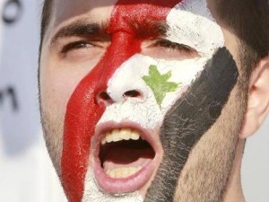 احتفالات أمام سفارة دمشق بقرارات الجامعة العربية