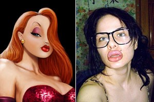 بالصور.. تنفخ شفتيها بـ100 حقنة سليكون لتشبه جاسيكا رابيت الكرتونية