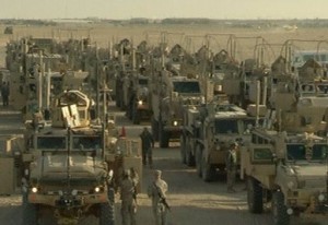 آخر قافلة عسكرية أمريكية تغادر العراق بعد تسع سنوات من الاحتلال