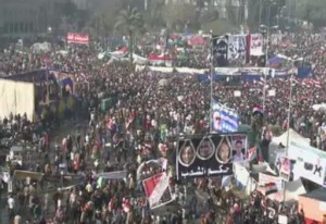 ساحة التحرير في الذكرى الاولى للثورة المصرية