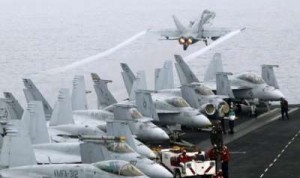 حاملة طائرات امريكية تستعد لنزاع محتمل في منطقة الخليج