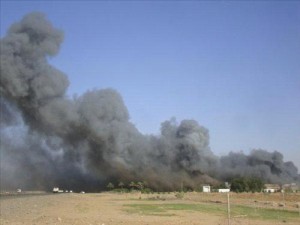 اخماد حريق كبير شب في شركة لصناعة الاسمدة