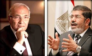 رسمياً.. الإعادة بين مرسى وشفيق بانتخابات الرئاسة في مصر
