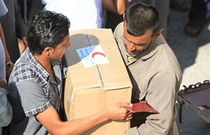 وصول اول قافلة إغاثية سعودية إلى السوريين في الأردن