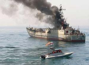 حريق الباخرة التركية ..... التفاصيل