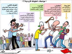 مخيم الحسين : مشاجرة بين عائلتين بالعصي والحجارة