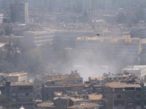 انفجار ضخم يستهدف رئاسة الأركان وسط العاصمة دمشق السوريه..فيديو