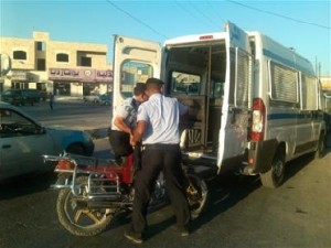 حملة امنية على الدراجات النارية في الرمثا