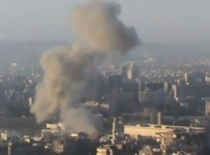 انفجاران قرب مقر هيئة الأركان في دمشق (فيديو)