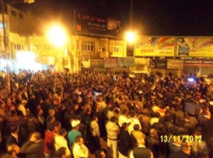 اصابة شرطيين واحراق محطة وقود في اربد