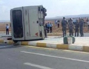 معان : اصابة 22 رجل امن جراء حادث سير