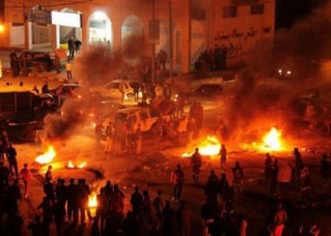 مشاجرة واحراق صيوان عزاء سيدة متوفية في اربد