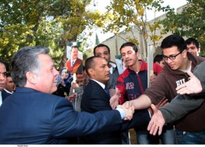 صور من زيارة الملك الى الجامعة الاردنية