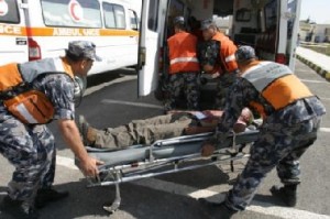 إصابة (7) أشخاص إثر حادث تصادم مركبتين في الكمالية