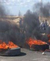 احداث شغب وسط معان .. وحرق للاطارات