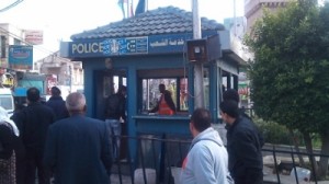 تكسير كشك شرطه في اربد على خلفية مشاجرة