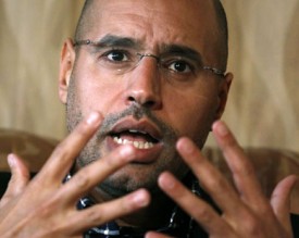 فيديو مسرب لسيف الإسلام القذافي أثناء أولى جلسات محاكمته