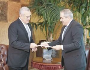 جوده ينقل رسالة من الملك الى الرئيس اللبنان