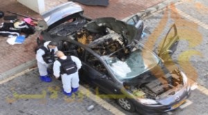 بالصور.. مقتل إسرائيليين في تفجير سيارة أمام المحكمة الاسرائيلية