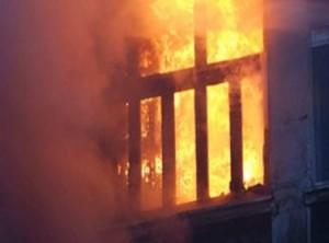 حريق في استهلاكية الطفيلة العسكرية