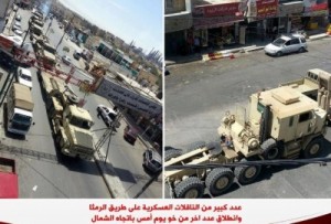 ناقلات عسكرية من "خو " نحو الشمال وأخرى من الرمثا باتجاه الحدود السورية