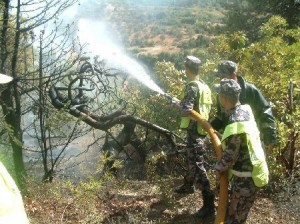 حريق ضخم في اربد