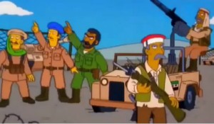 The Simpsons أوّل من رفعوا علم ثوار سوريا - شاهد الفيديو