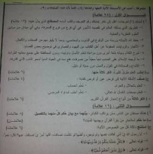 صورة لامتحان العلوم الاسلامية الذي بدأ قبل نصف ساعه