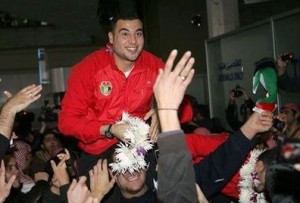 استقبال حافل للنشامى في مطار ماركا