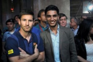 ماذا قال ميسي لعساف حين التقيا ؟