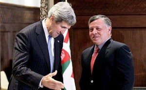 الملك يبحث مع كيري تأثيرات الأزمة السورية على الأردن