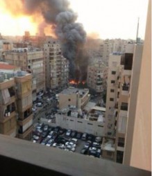 7 قتلى انفجار سيارة في الضاحية الجنوبية في بيروت / فيديو + صور