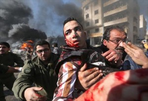 5 قتلى و 80 جريحا بإنفجارين في لبنان .. صور